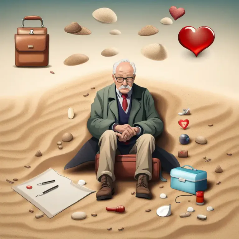 Visual representation of "bury/hide your head in the sand" - To refuse to think about an unpleasant situation, hoping that it will improve so that you will not have to deal with it