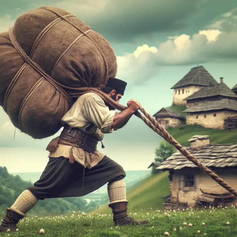 Visual representation of "trice" - To pull or haul with a rope