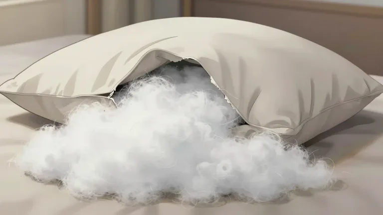 Visual representation of "fiberfill" - A filling made from synthetic fibers, often used in cushions and pillows.