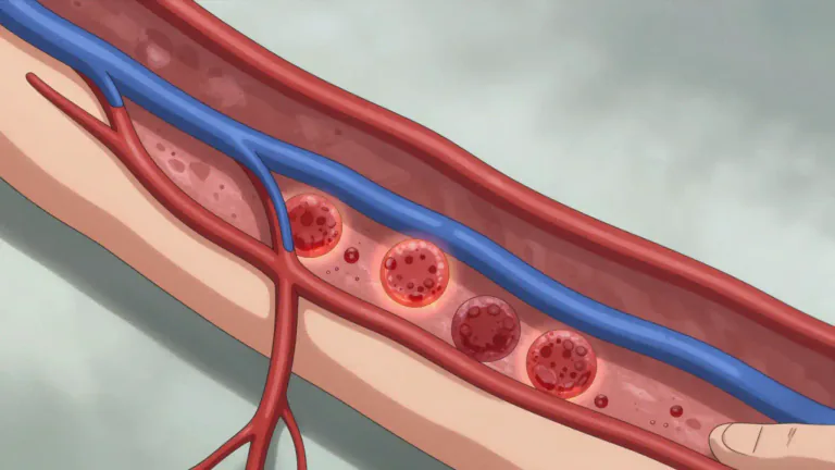 Visual representation of "vasculitis" - Vasculitis is a health condition characterized by inflammation of the blood vessels, which can cause changes in the blood vessel walls and restrict blood flow.