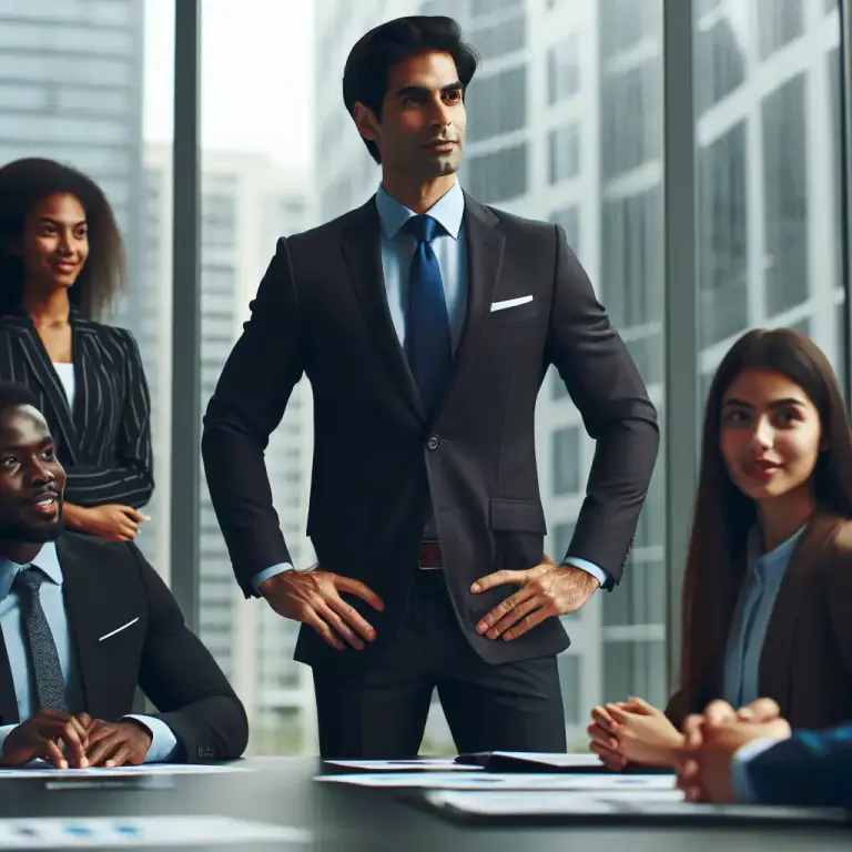 Visual representation of "assertive" - Having a powerful or commanding personality or presence