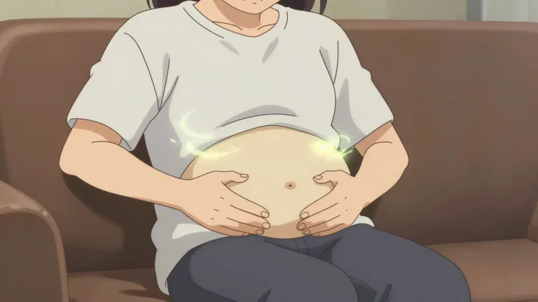 Visual representation of "bloat" - A feeling of being full or swollen, especially in the abdomen.