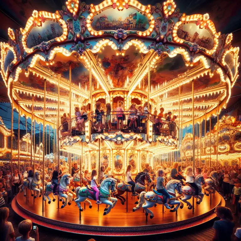 Visual representation of "whirligig" - A type of carousel or merry-go-round