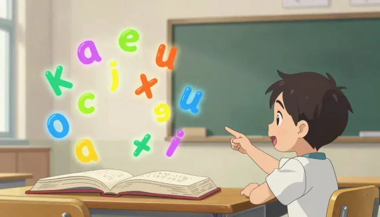 Visual representation of "alphabet" - A set of symbols or letters used to represent the basic sounds in a language