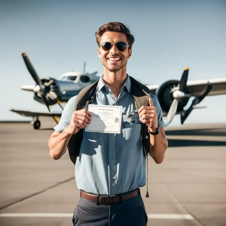 Visual representation of "get your wings" - Successfully pass a test or challenge, especially in learning to fly an aircraft.