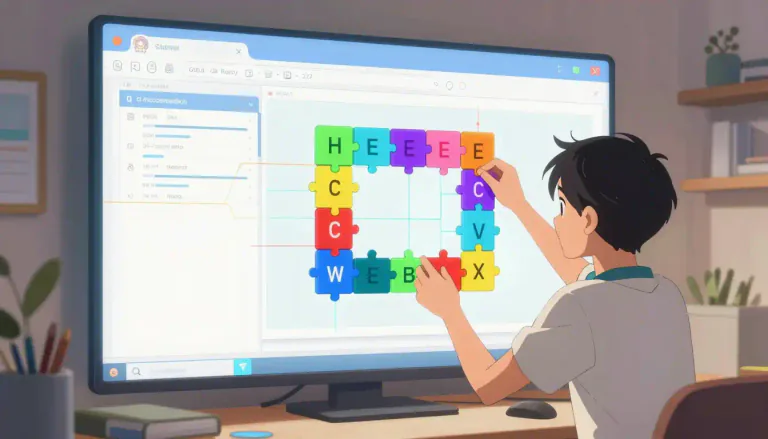 Visual representation of "html" - A standard markup language used for creating web pages.