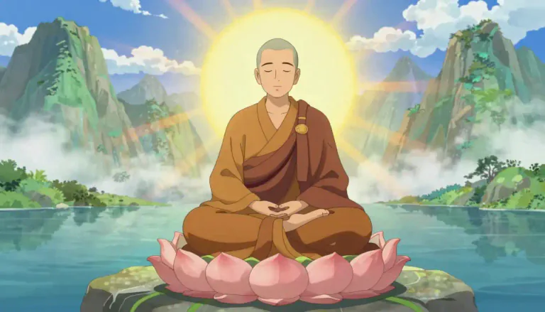 Visual representation of "nirvana" - In Buddhism, a state of perfect happiness, peace and no suffering