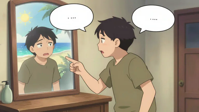 Visual representation of "I say" - Used to refer to oneself in the third person, often for humorous effect