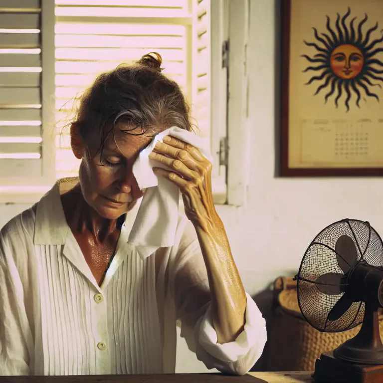 Visual representation of "swelter" - A state of oppressive heat
