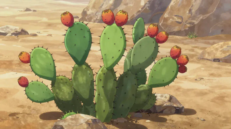 Visual representation of "sabra" - A term used to describe the prickly pear cactus, which is also associated with resilience due to its ability to thrive in harsh conditions.