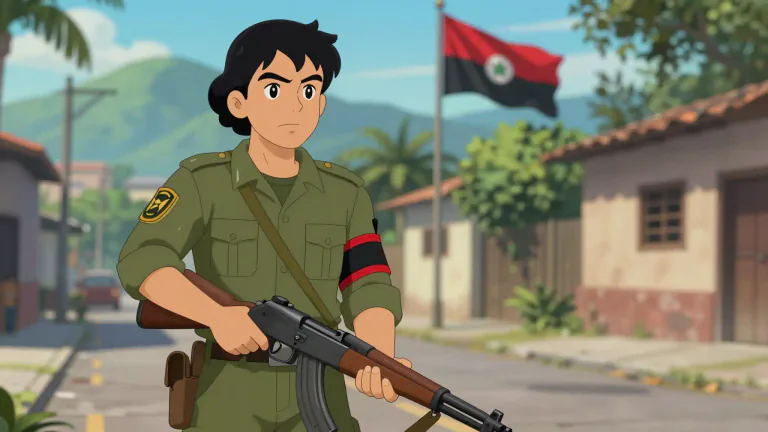 Visual representation of "sandinista" - A member of the Sandinista National Liberation Front, a left-wing political group in Nicaragua founded in the 1960s.