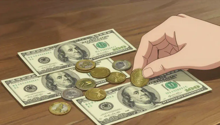 Visual representation of "currency" - The money that is used by a particular country.