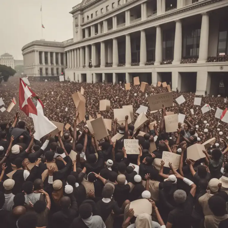 Visual representation of "civil" - Not involving the military or violence, but related to the government and the way it is organized.