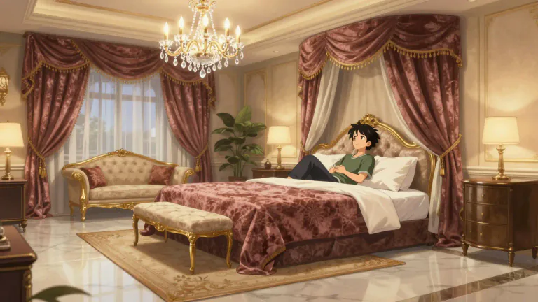 Visual representation of "luxurious" - Very comfortable and expensive