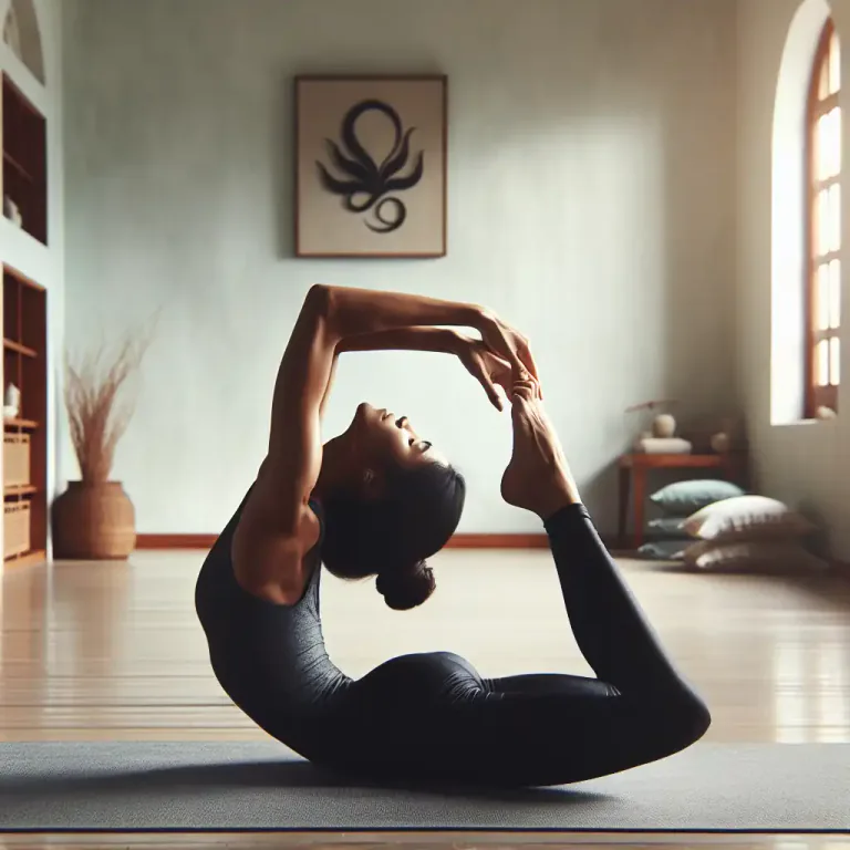 Visual representation of "scorpion" - A type of yoga pose.