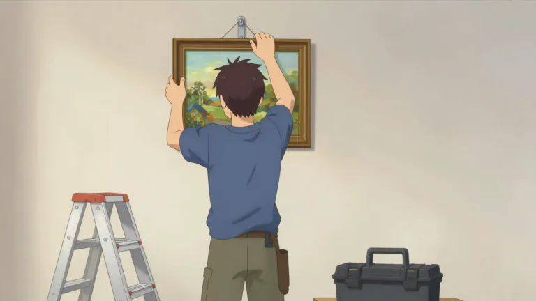 Visual representation of "hanger" - A person who hangs something.