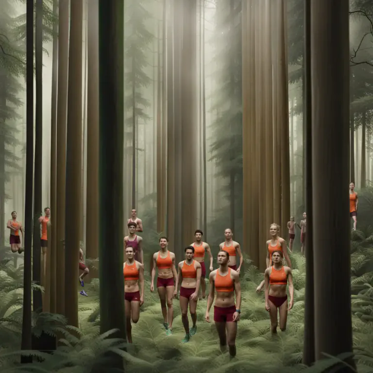 Visual representation of "forest" - A group or a large number of something.