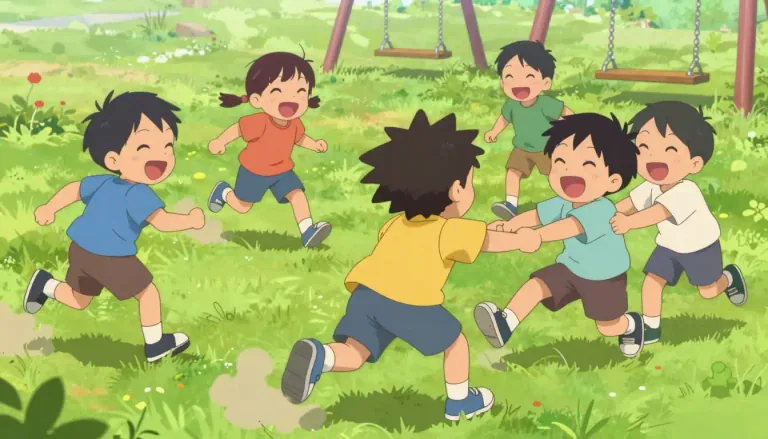 Visual representation of "romp" - To play in a lively and rough way