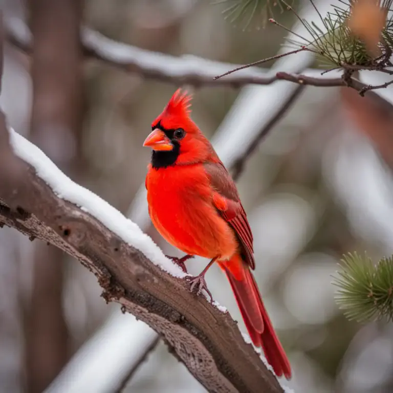 Visual representation of "cardinal" - A songbird found in North and South America, known for its vibrant red coloration (in males).