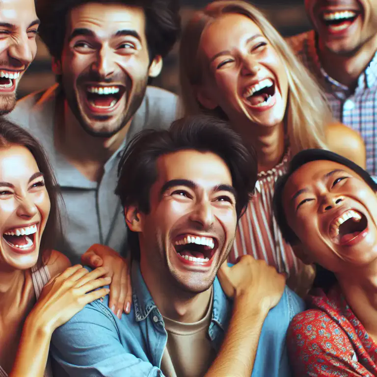 Visual representation of "hoot" - to laugh loudly and openly