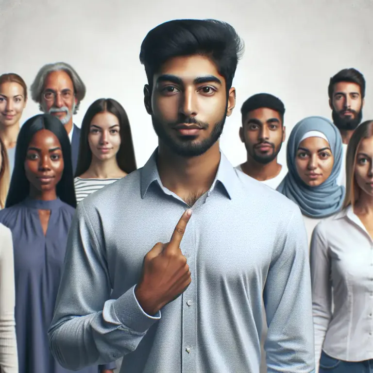 Visual representation of "search me" - Examine something carefully.