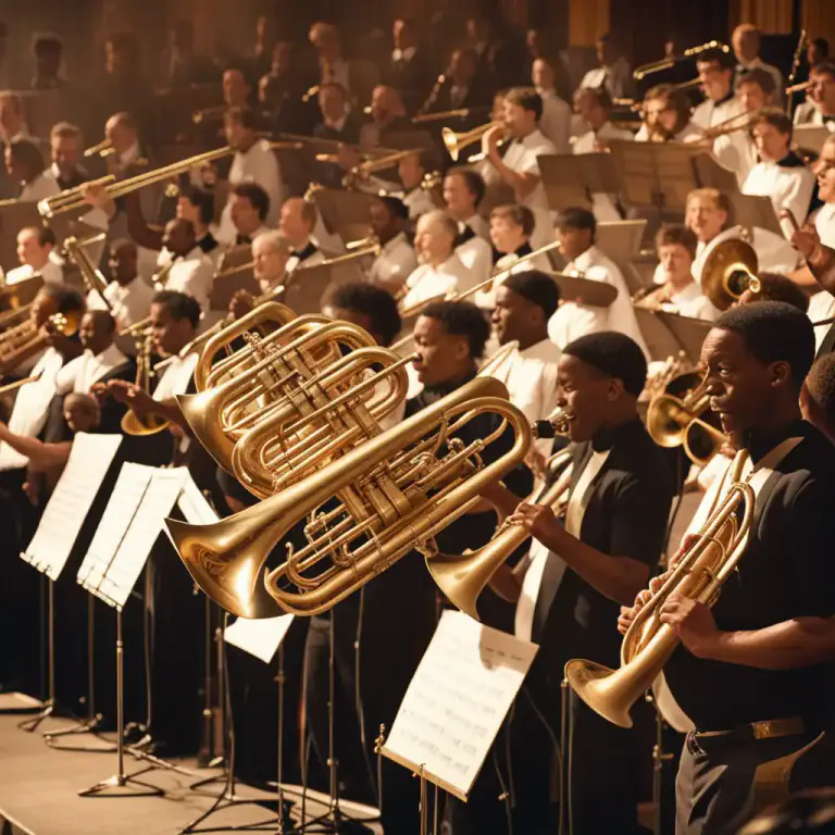 Visual representation of "march" - A piece of music composed to accompany marching or played at a march tempo