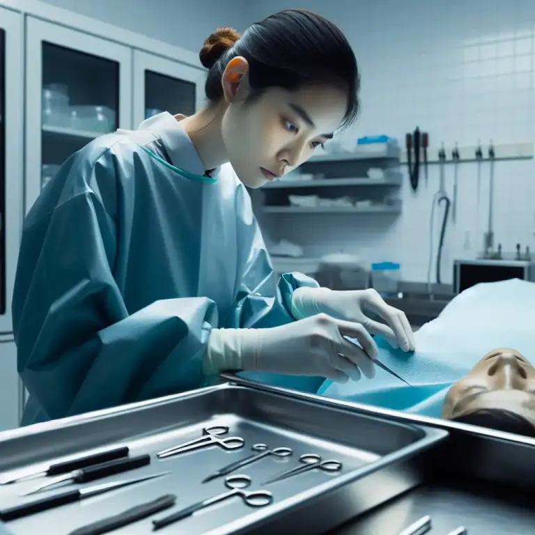 Visual representation of "autopsy" - To examine a dead body in detail to find out the cause of death