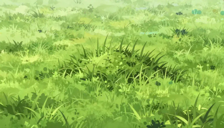 Visual representation of "tussock" - A small area of grass that is thicker or longer than the grass growing around it.