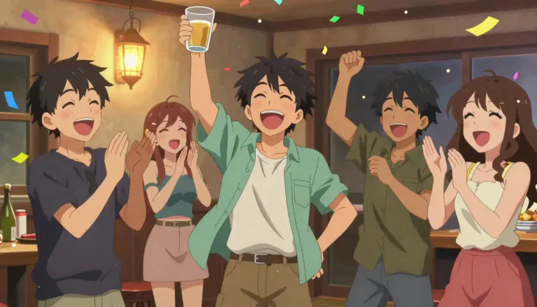 Visual representation of "jolly" - Very happy or cheerful