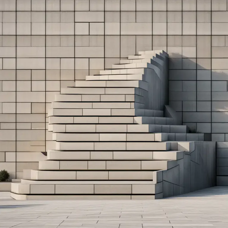 Visual representation of "offset" - In architecture, an offset is a change in direction of a building material or a set-back or step in a wall's face.