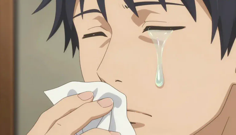 Visual representation of "snot" - Mucus produced in the nose