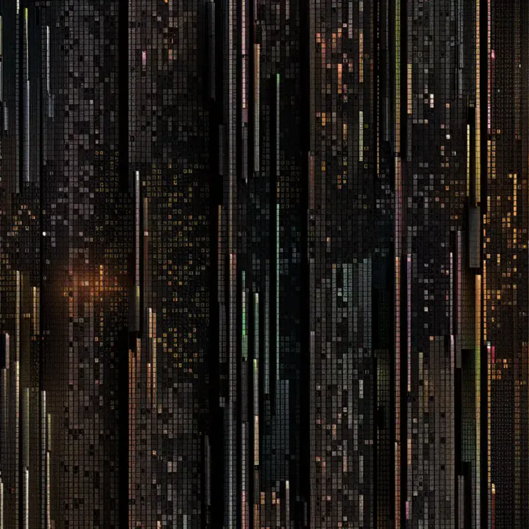 Visual representation of "scatter" - In computing, the disorganized storage of data in nonadjacent areas of memory