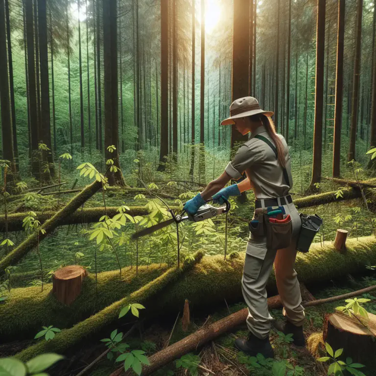 Visual representation of "coppice" - Cut back trees, letting them grow again so they provide more wood in the future.