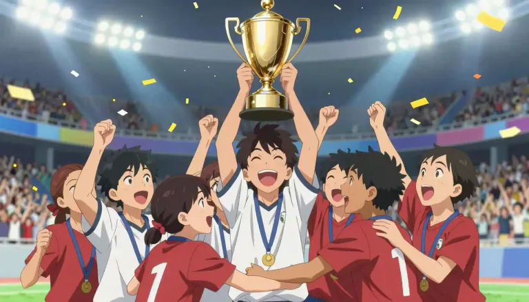 Visual representation of "triumph" - A great victory or achievement