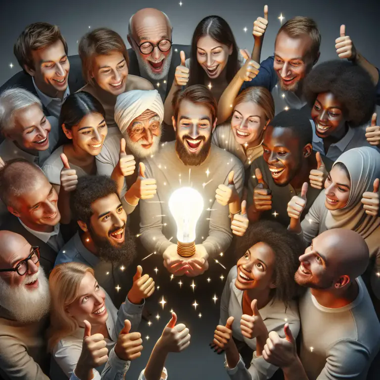 Visual representation of "great" - Expressing admiration or approval.
