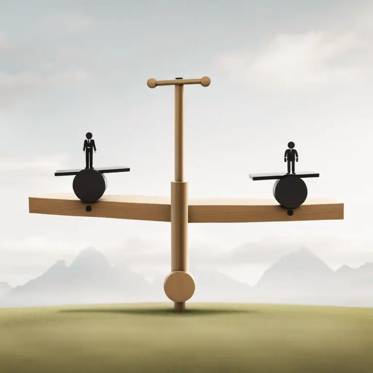 Visual representation of "on neutral ground/territory" - In a situation or place where neither side has an advantage