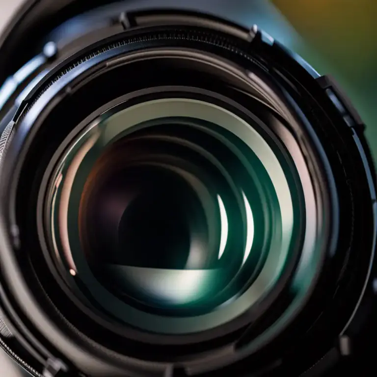 Visual representation of "iris" - A mechanism in a camera controlling the size of the aperture.