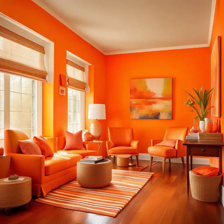 Visual representation of "tangerine" - A bright orange color.
