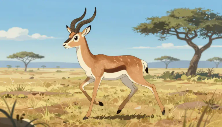 Visual representation of "antelope" - A type of animal that is similar to a deer, usually found in Africa and Asia. It is known for its speed and horns.