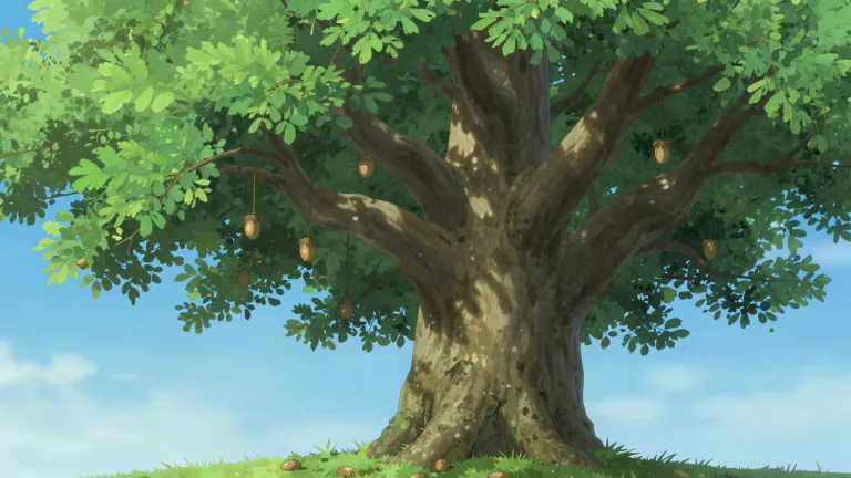 Visual representation of "hickory" - A type of tree that has hard wood and produces a kind of nut