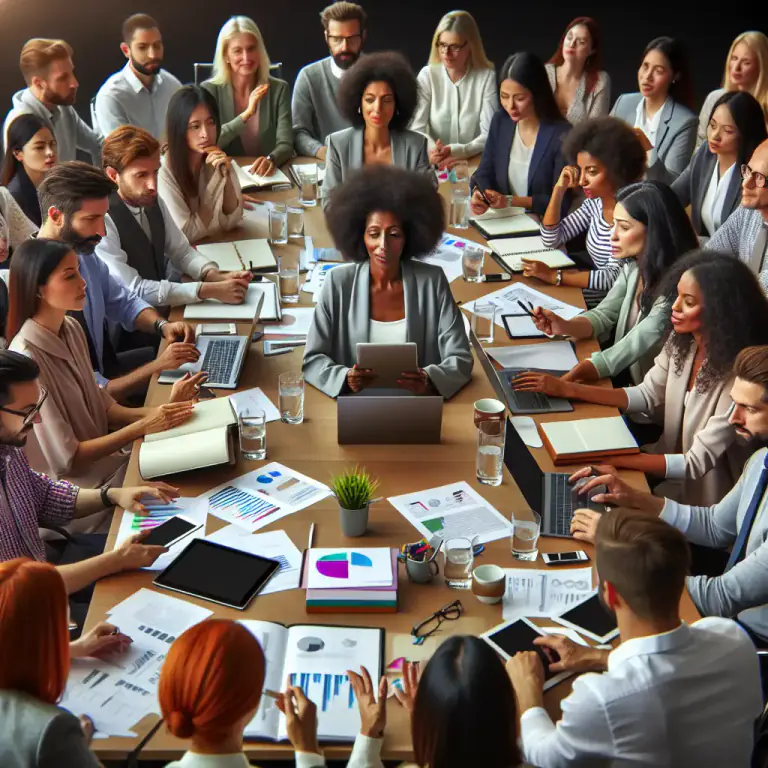 Visual representation of "hold" - To organize and participate in a meeting or event