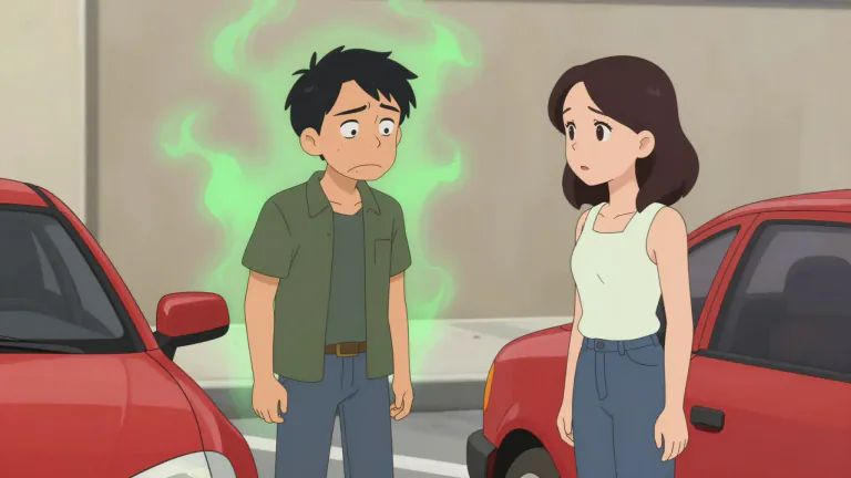 Visual representation of "green with envy" - To be extremely jealous or full of envy