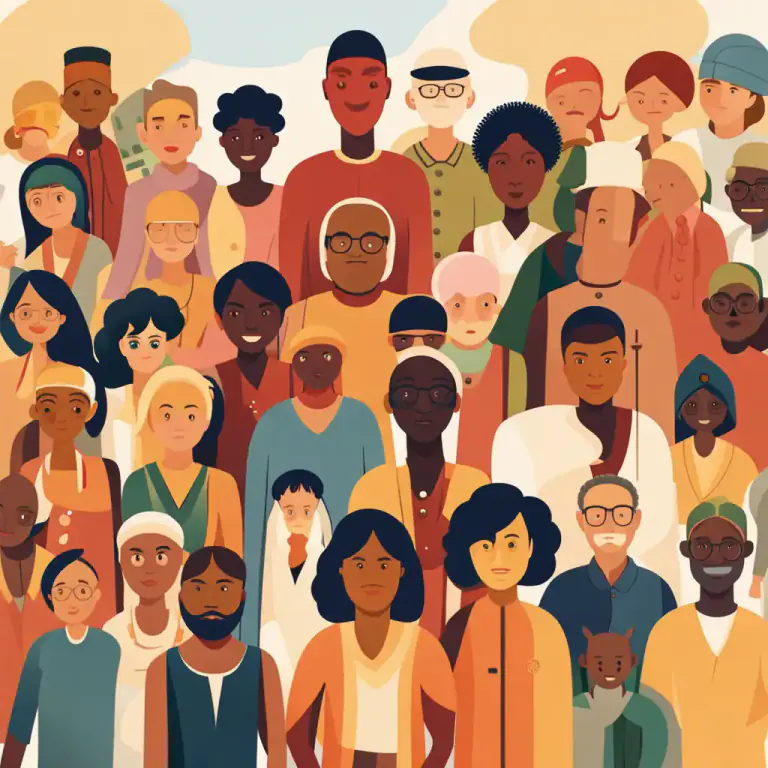 Visual representation of "diversify" - To make something full of different things or people