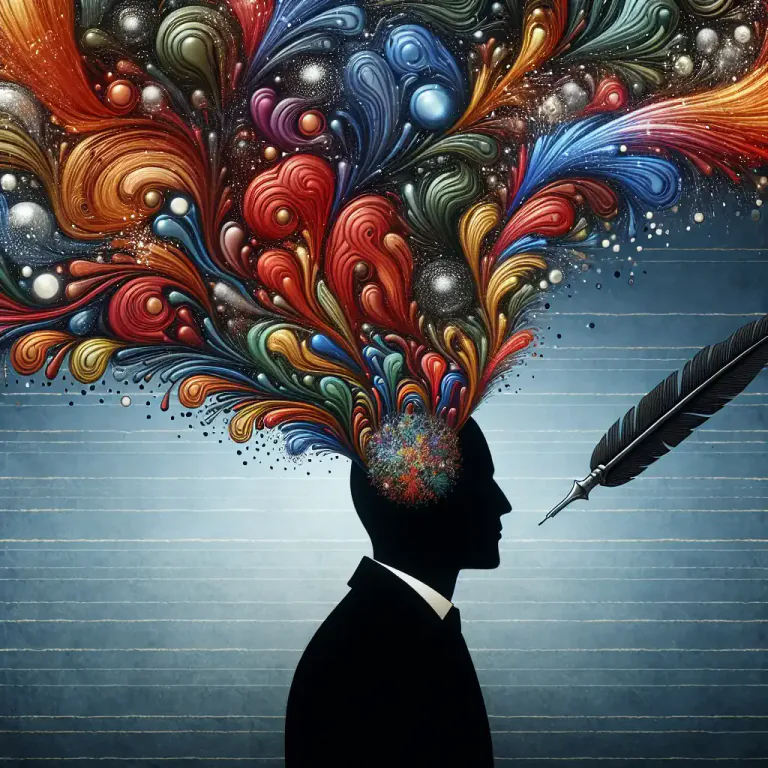 Visual representation of "voice" - A person's unique way of expressing their thoughts and feelings through writing