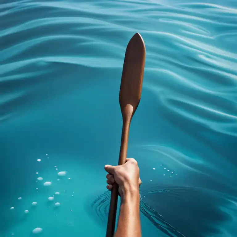 Visual representation of "blade" - The flat wide part of an oar or similar implement
