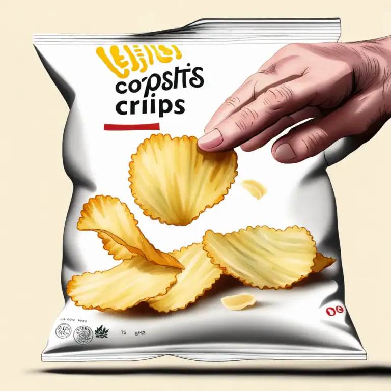 Visual representation of "crisp" - A type of snack that is thin and hard, often made of potato and fried or baked