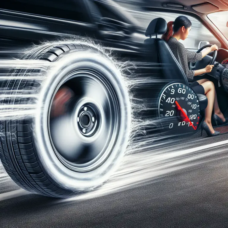Visual representation of "slippage" - The difference in speed between the tires of a vehicle and the surface over which it is moving, expressed as a percentage.