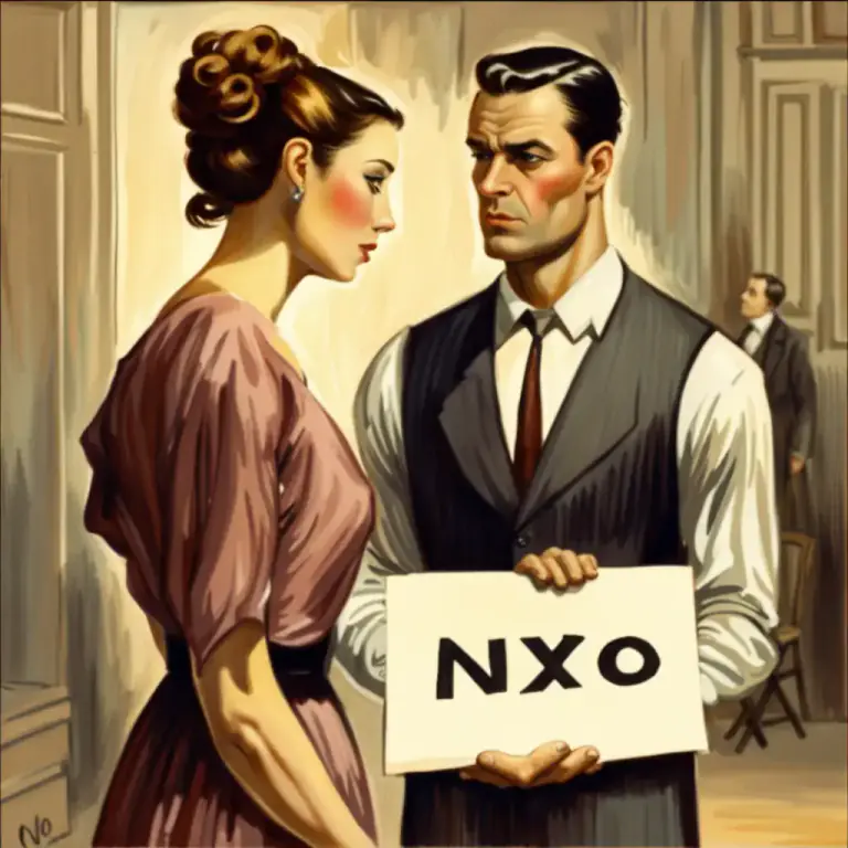 Visual representation of "non" - Negative response or denial