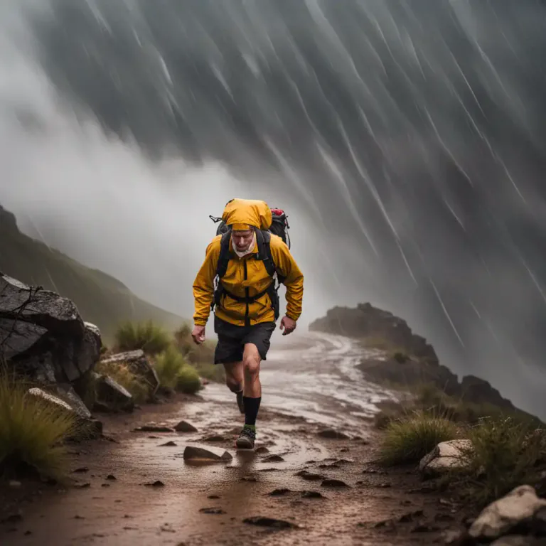 Visual representation of "inclement" - physically severe or harsh (generally used of the elements or weather)