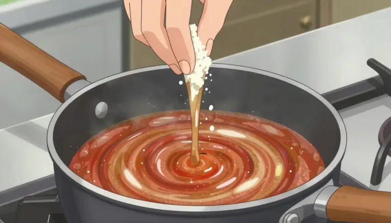 Visual representation of "thicken" - To make or become dense, substantial or solid.